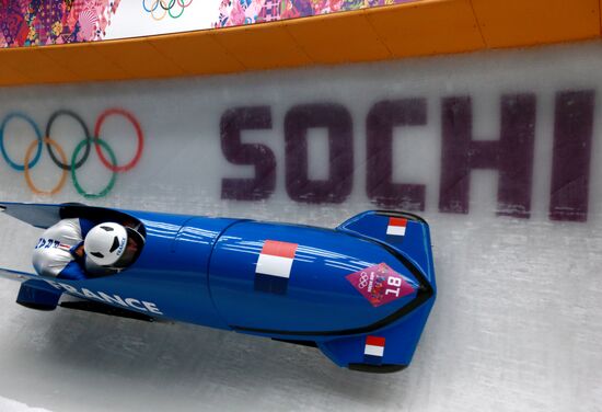 2014 Winter Olympics. Bobsleigh. Two-man. Day Two