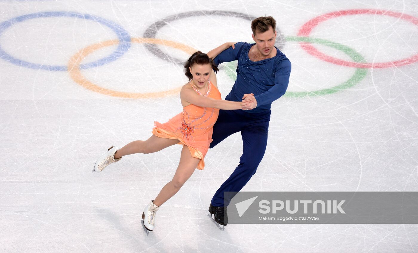 2014 Winter Olympics. Figure skating. Ice dance. Free skating