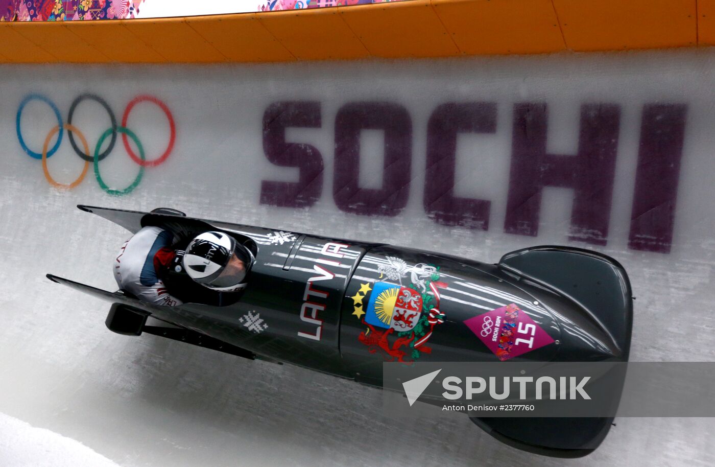 2014 Winter Olympics. Bobsleigh. Two-man. Day Two