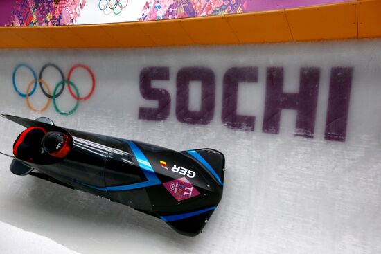 2014 Winter Olympics. Bobsleigh. Two-man. Day Two