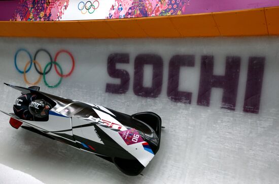 2014 Winter Olympics. Bobsleigh. Two-man. Day Two