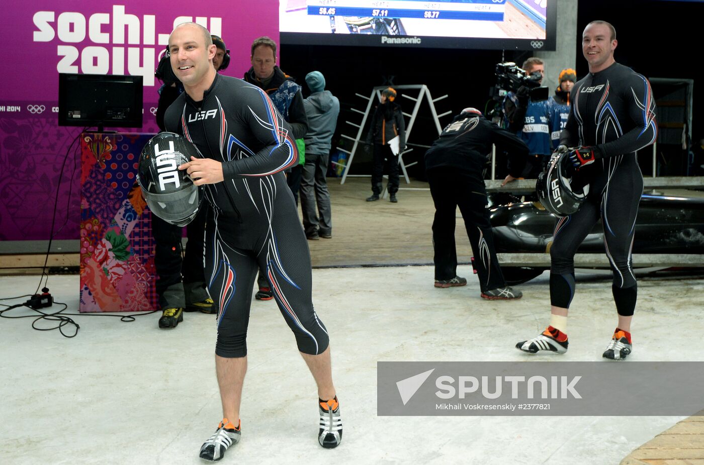 2014 Winter Olympics. Bobsleigh. Two-man. Day Two