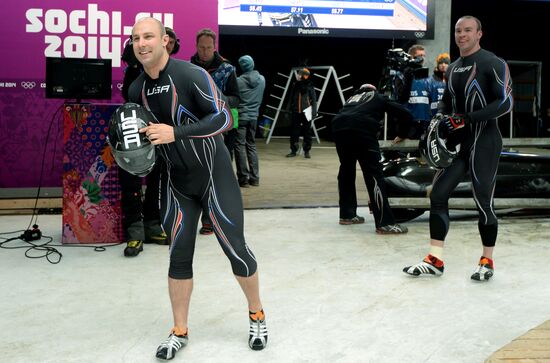 2014 Winter Olympics. Bobsleigh. Two-man. Day Two