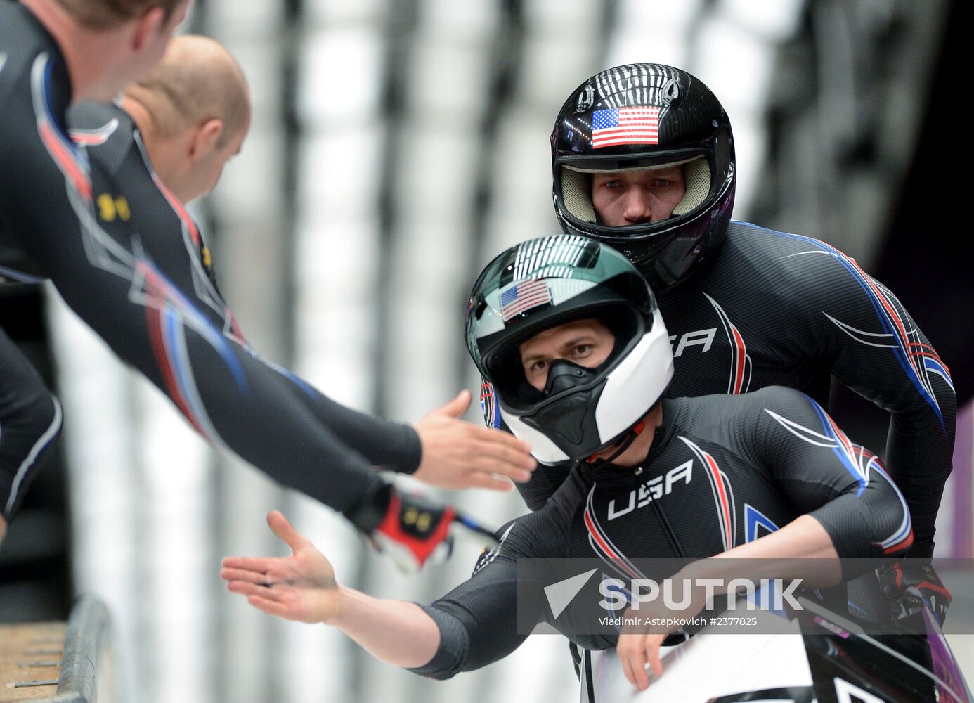 2014 Winter Olympics. Bobsleigh. Two-man. Day Two