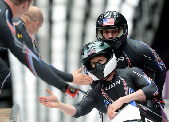 2014 Winter Olympics. Bobsleigh. Two-man. Day Two