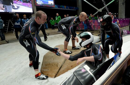 2014 Winter Olympics. Bobsleigh. Two-man. Day Two
