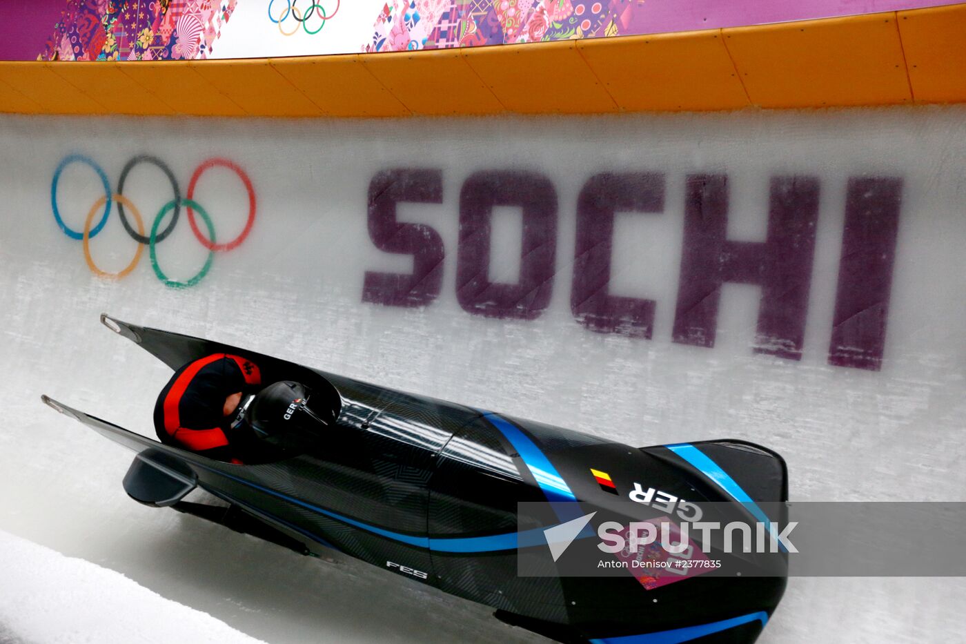 2014 Winter Olympics. Bobsleigh. Two-man. Day Two
