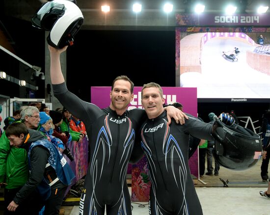 2014 Winter Olympics. Bobsleigh. Two-man. Day Two