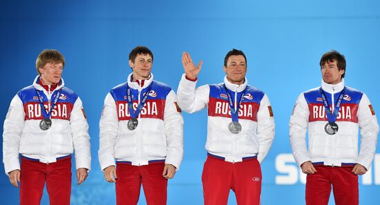 2014 Winter Olympics. Medal ceremony. Day Ten