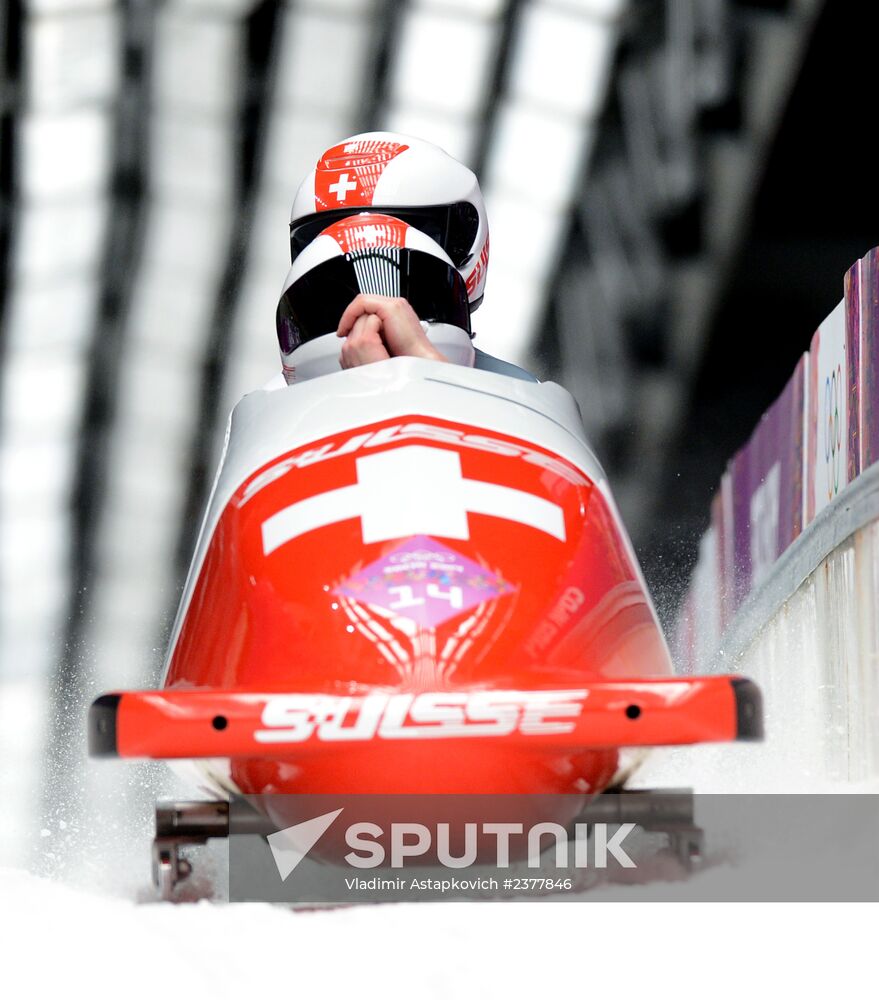 2014 Winter Olympics. Bobsleigh. Two-man. Day Two