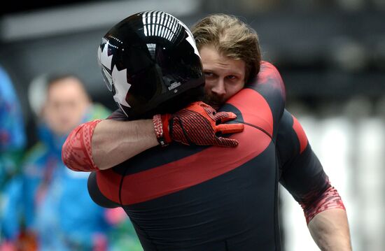 2014 Winter Olympics. Bobsleigh. Two-man. Day Two