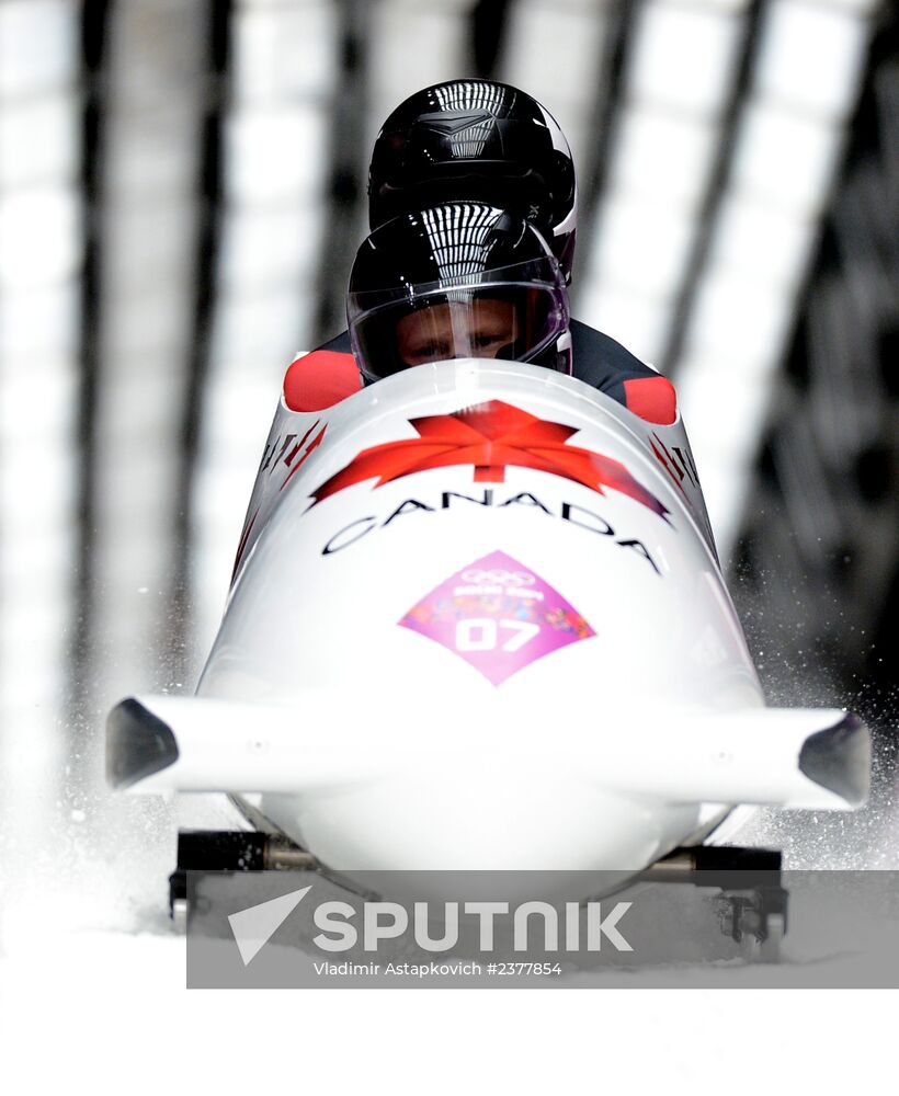 2014 Winter Olympics. Bobsleigh. Two-man. Day Two