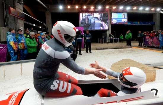 2014 Winter Olympics. Bobsleigh. Two-man. Day Two