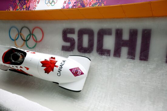 2014 Winter Olympics. Bobsleigh. Two-man. Day Two