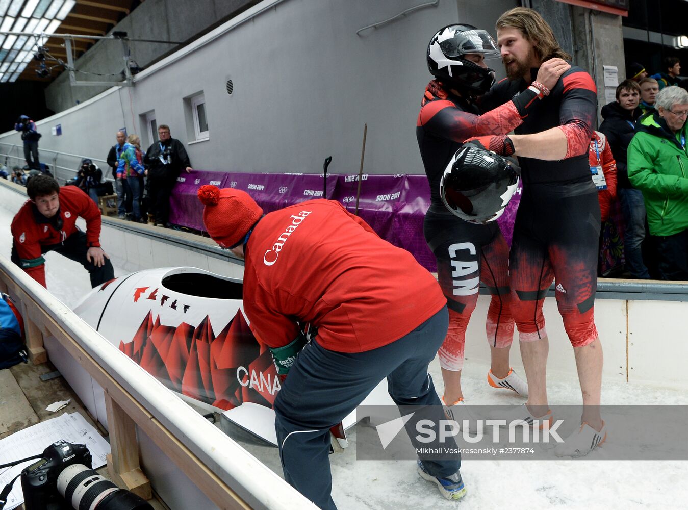 2014 Winter Olympics. Bobsleigh. Two-man. Day Two