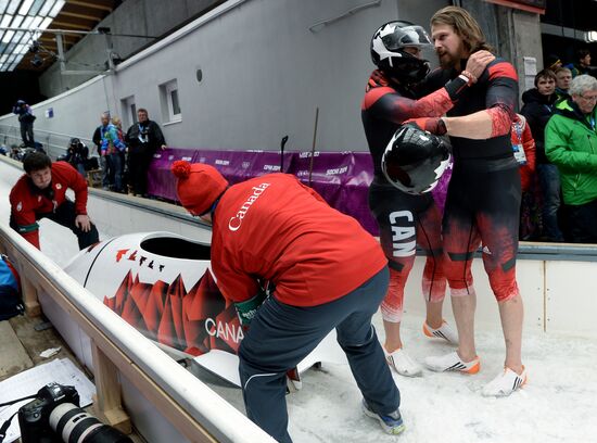 2014 Winter Olympics. Bobsleigh. Two-man. Day Two