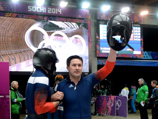 2014 Winter Olympics. Bobsleigh. Two-man. Day Two