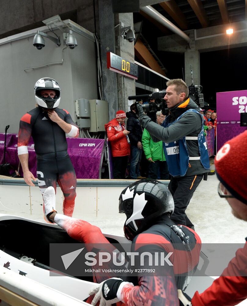 2014 Winter Olympics. Bobsleigh. Two-man. Day Two