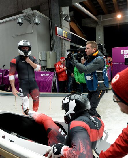2014 Winter Olympics. Bobsleigh. Two-man. Day Two