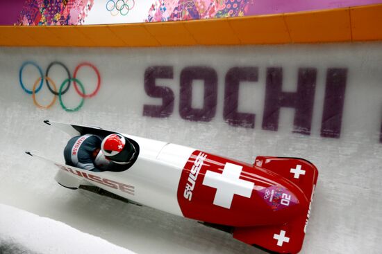 2014 Winter Olympics. Bobsleigh. Two-man. Day Two