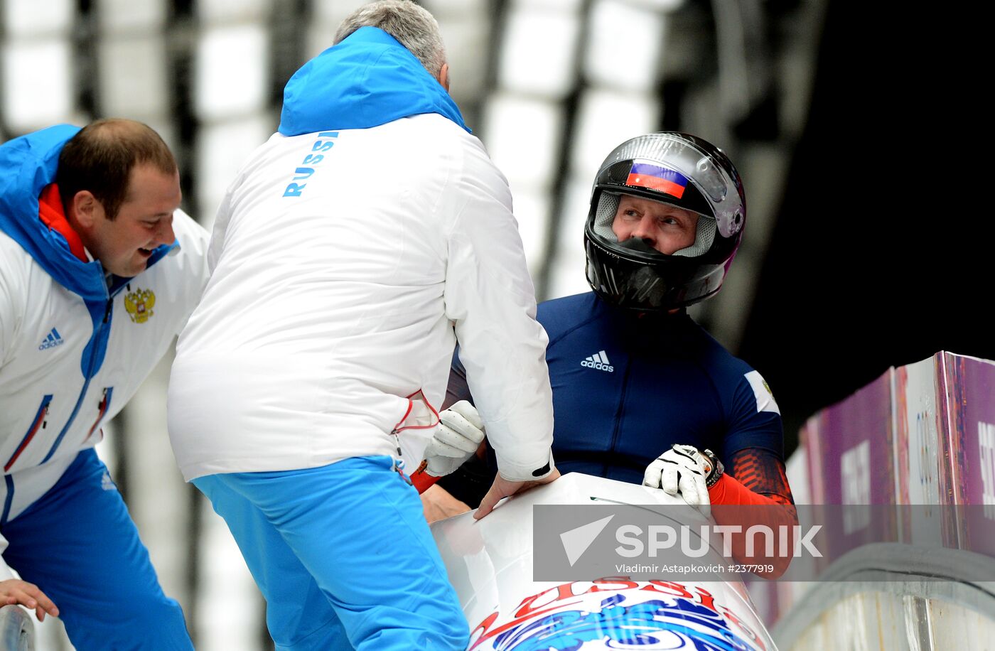 2014 Winter Olympics. Bobsleigh. Two-man. Day Two