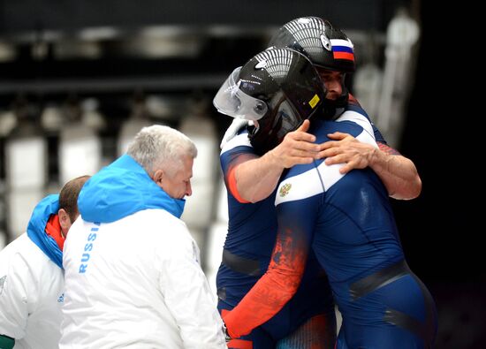 2014 Winter Olympics. Bobsleigh. Two-man. Day Two