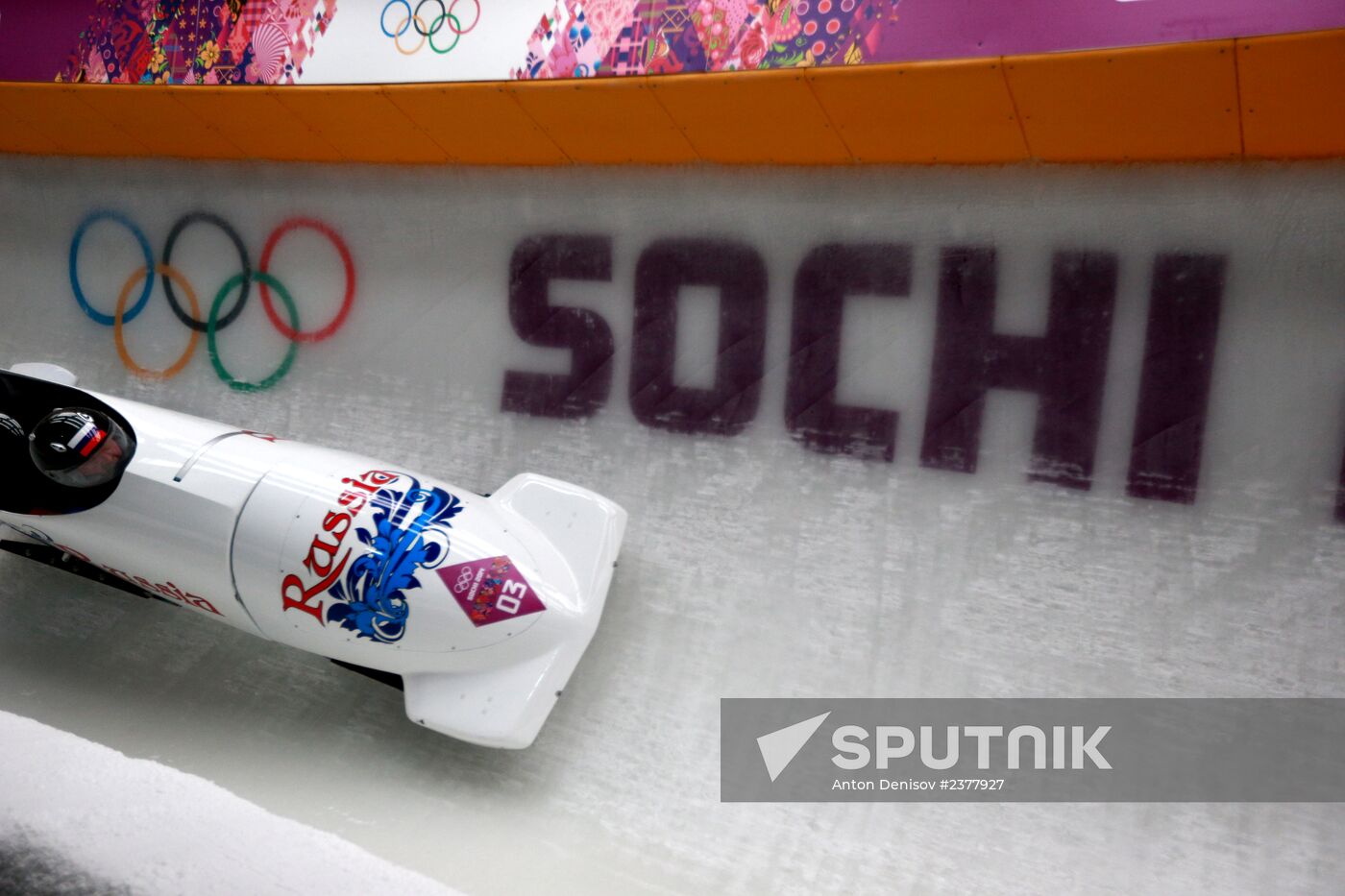 2014 Winter Olympics. Bobsleigh. Two-man. Day Two