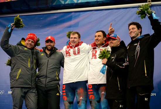 2014 Winter Olympics. Bobsleigh. Two-man. Day Two
