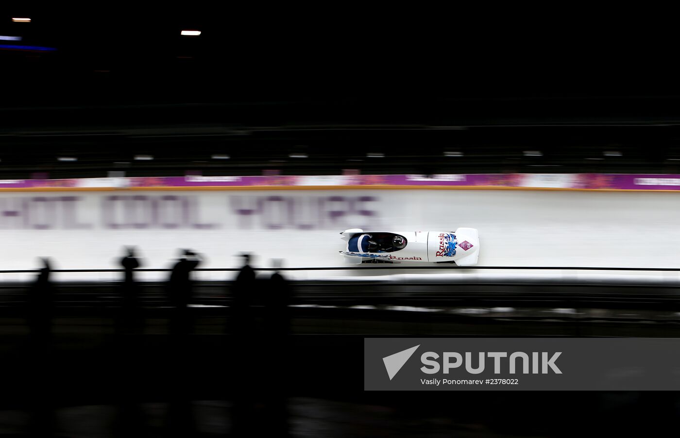 2014 Winter Olympics. Bobsleigh. Two-man. Day Two