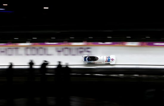 2014 Winter Olympics. Bobsleigh. Two-man. Day Two