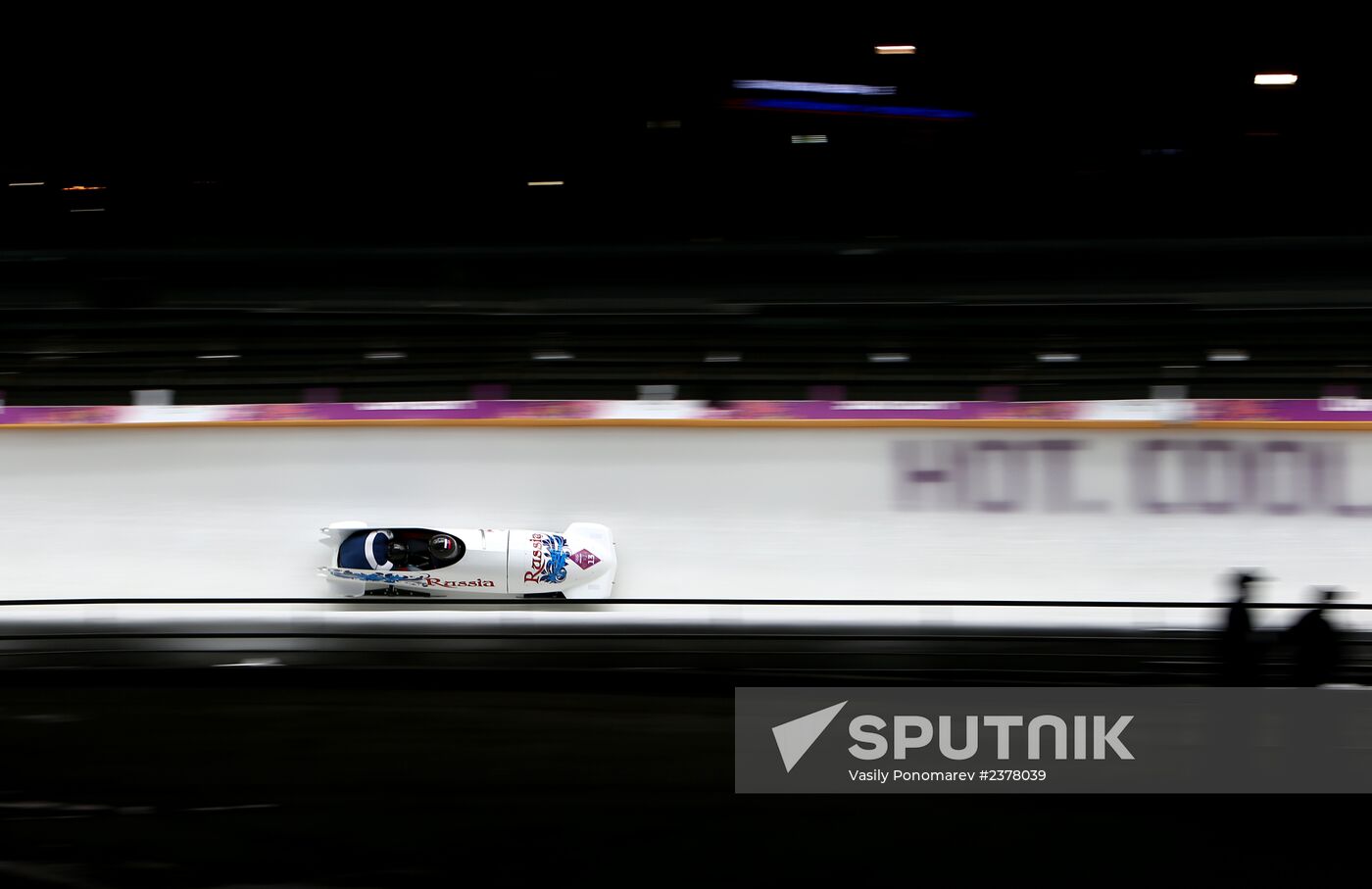 2014 Winter Olympics. Bobsleigh. Two-man. Day Two