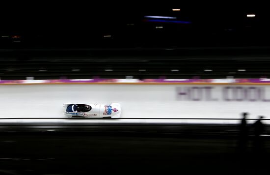 2014 Winter Olympics. Bobsleigh. Two-man. Day Two
