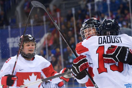 2014 Winter Olympics. Ice hockey. Women. Canada vs. Switzerland