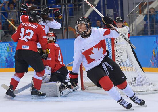 2014 Winter Olympics. Ice hockey. Women. Canada vs. Switzerland