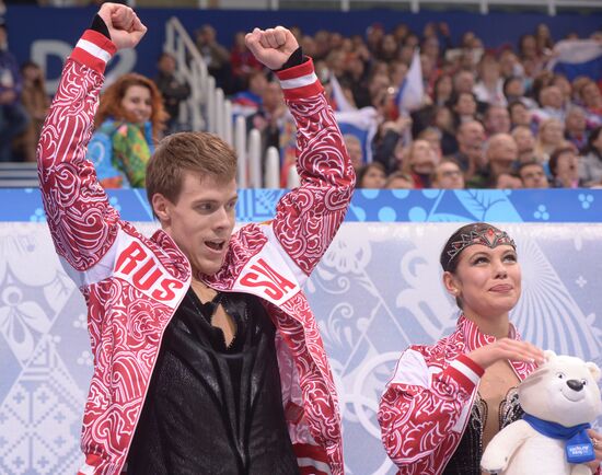 2014 Winter Olympics. Figure skating. Ice dance. Free skating