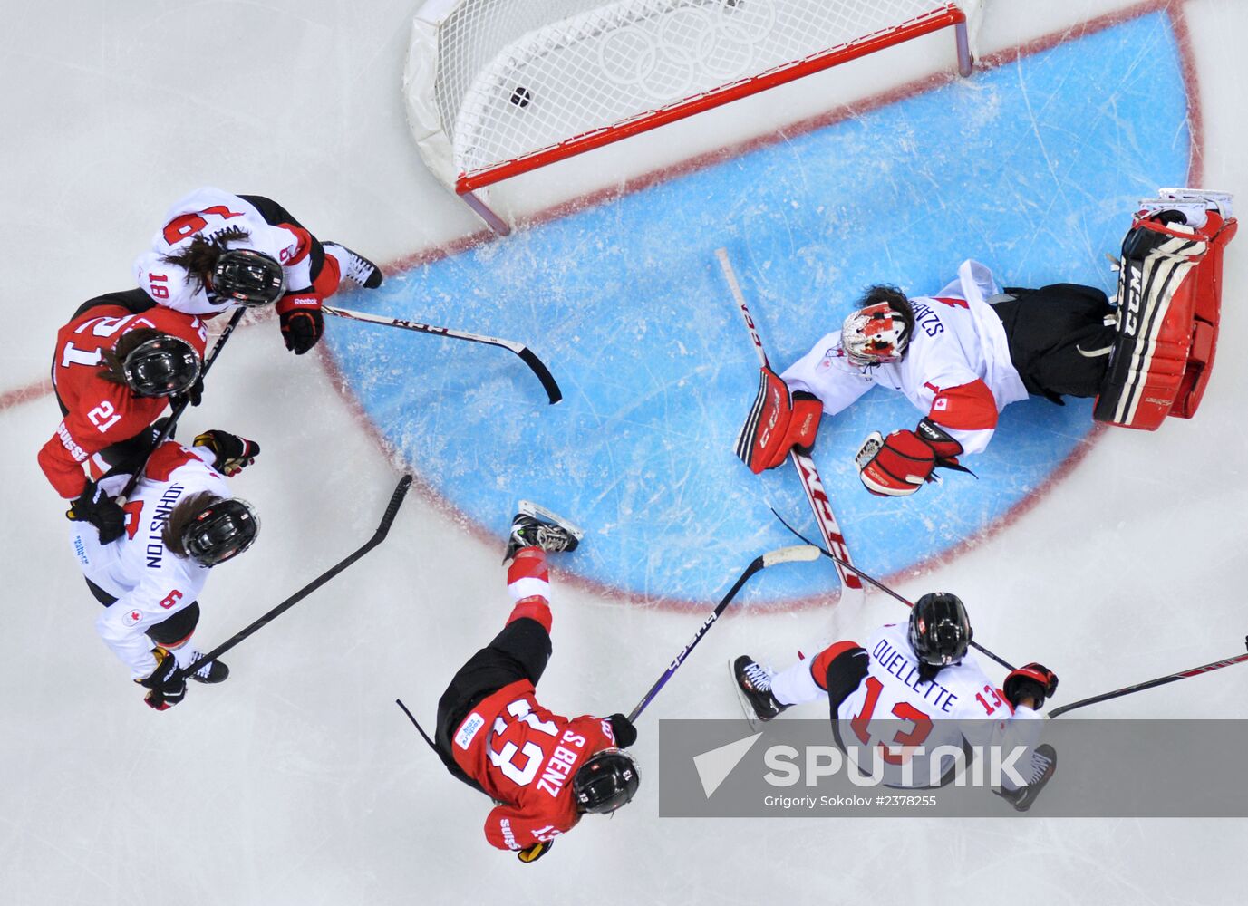 2014 Winter Olympics. Ice hockey. Women. Canada vs. Switzerland