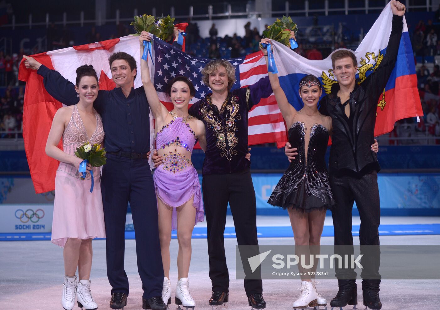 2014 Winter Olympics. Figure skating. Ice dance. Free skating