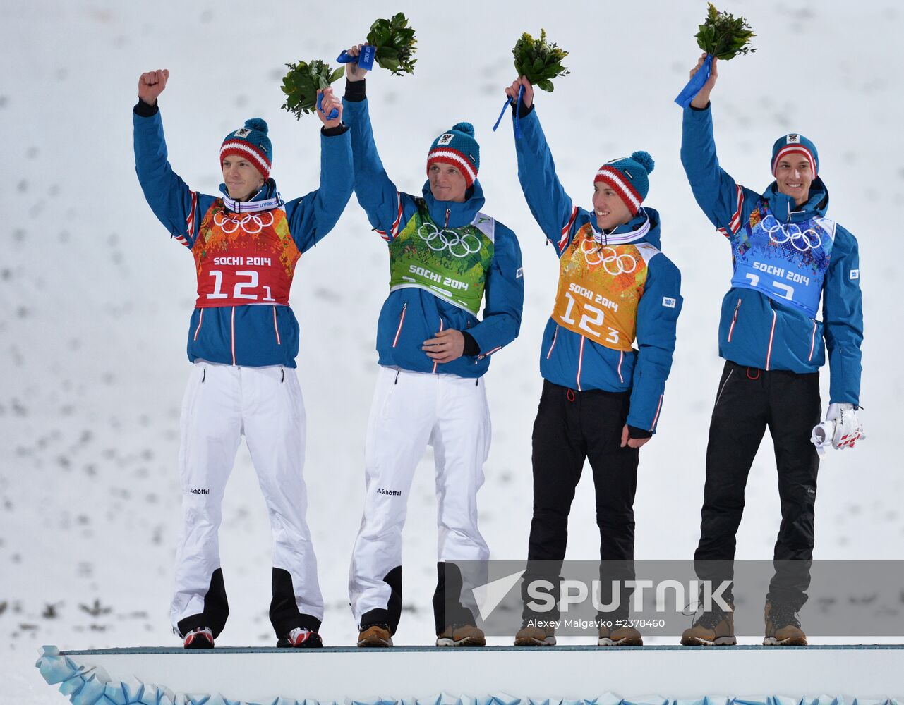 2014 Winter Olympics. Ski jumping. Teams
