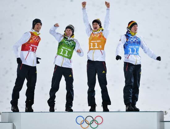 2014 Winter Olympics. Ski jumping. Teams