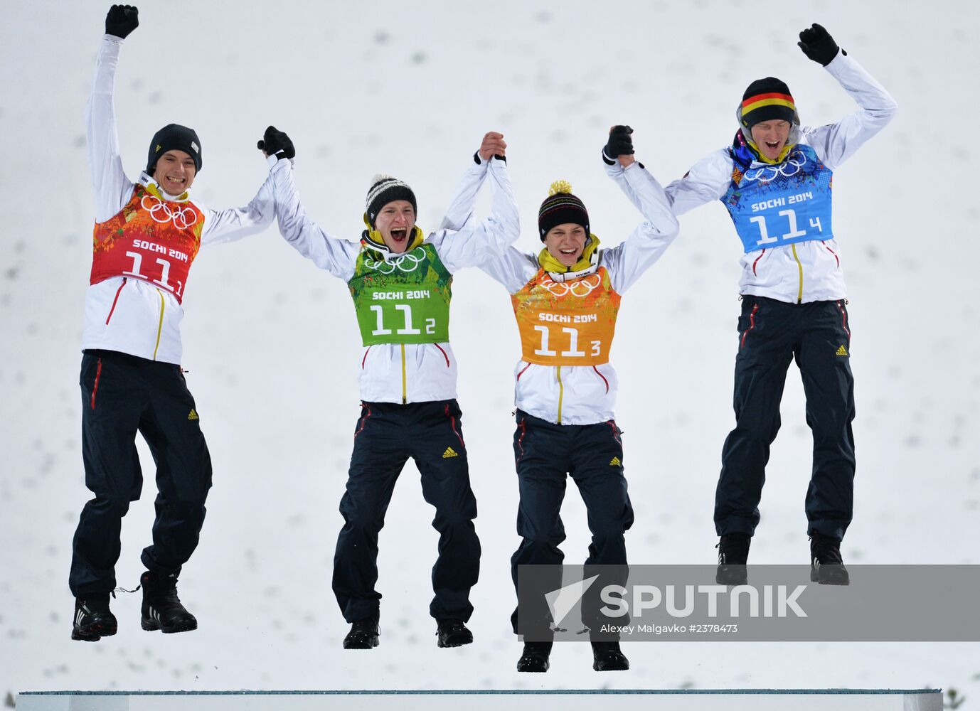 2014 Winter Olympics. Ski jumping. Teams