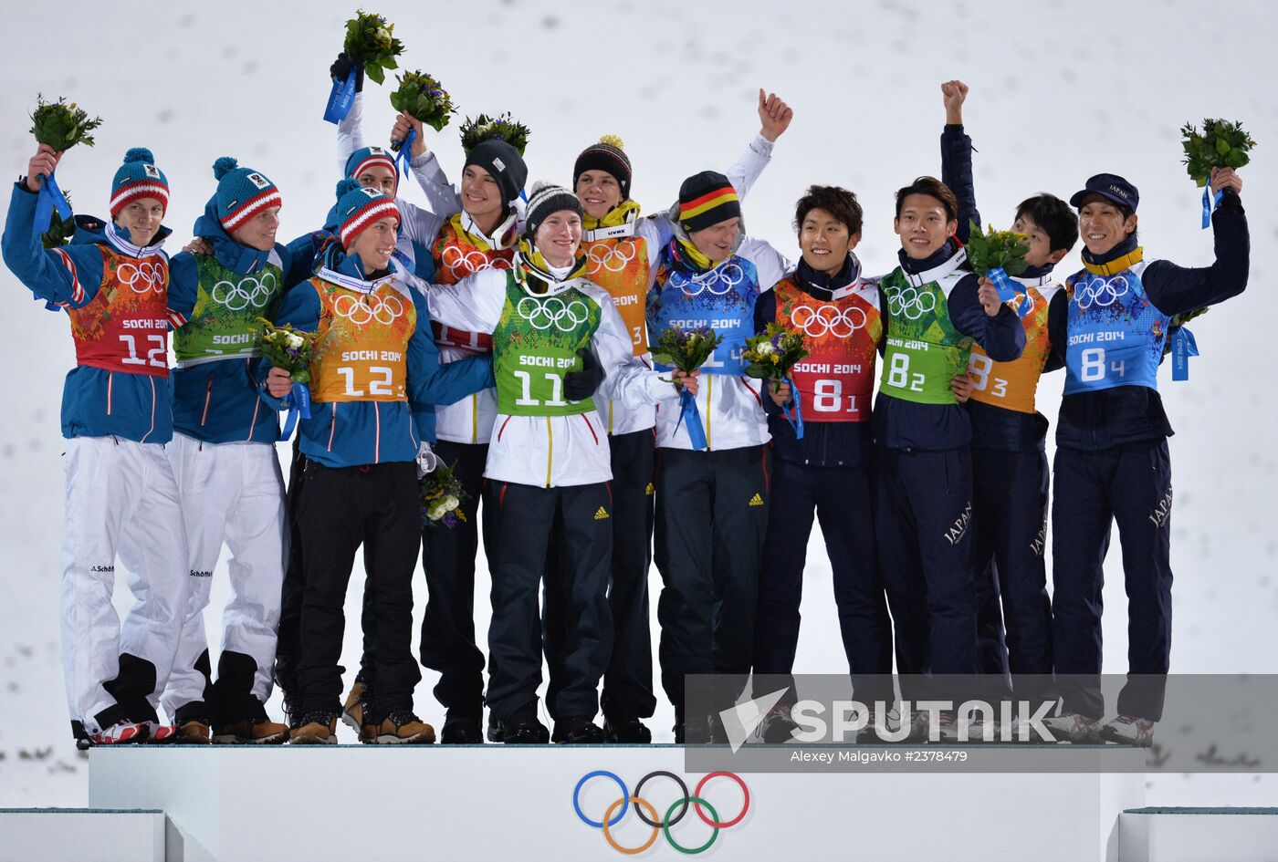 2014 Winter Olympics. Ski jumping. Teams