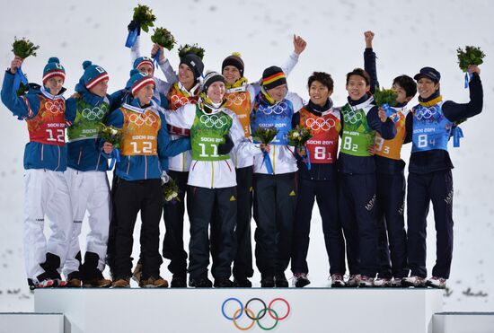 2014 Winter Olympics. Ski jumping. Teams