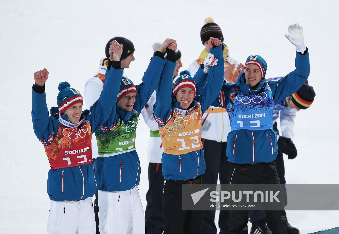 2014 Winter Olympics. Ski jumping. Teams