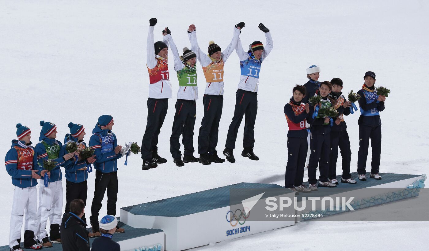 2014 Winter Olympics. Ski jumping. Teams