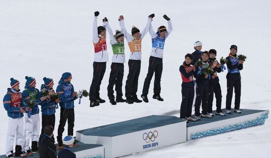 2014 Winter Olympics. Ski jumping. Teams