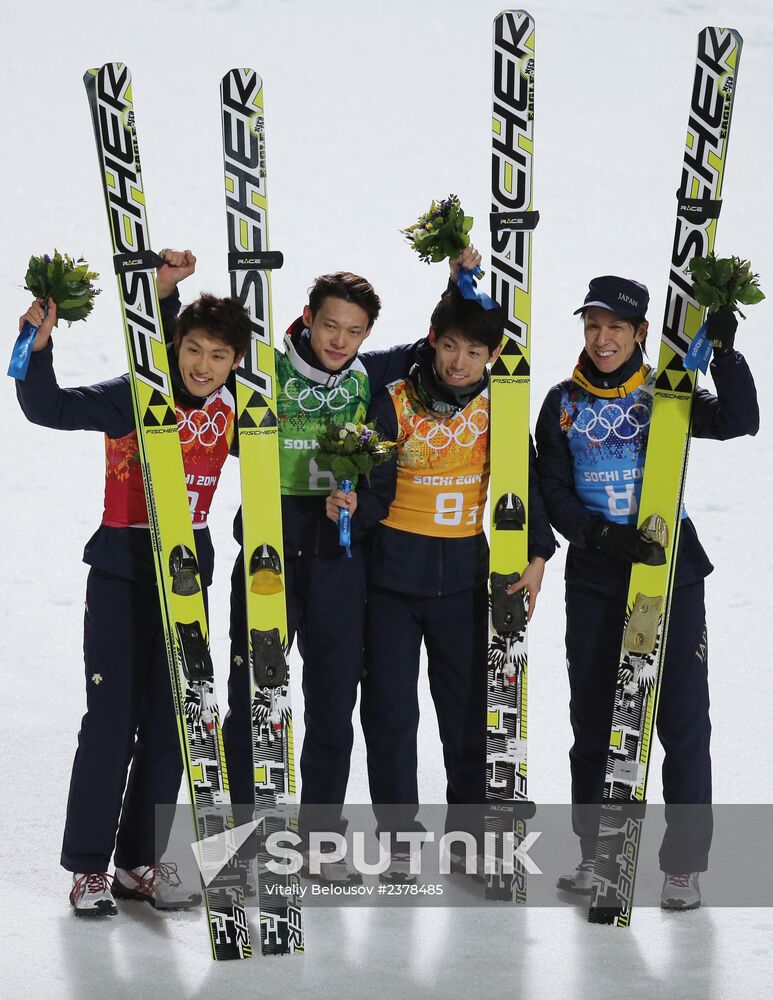 2014 Winter Olympics. Ski jumping. Teams
