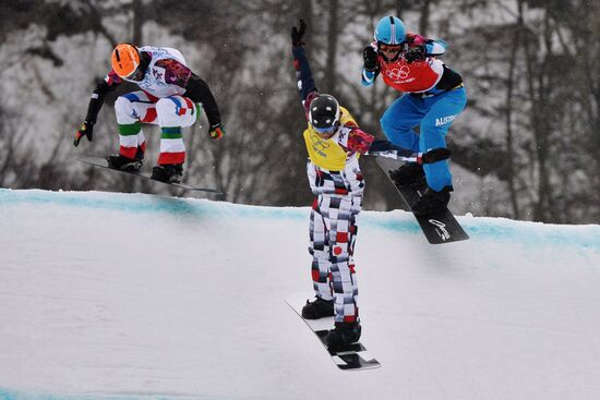 2014 Winter Olympics. Snowboarding. Men. Snowboard cross