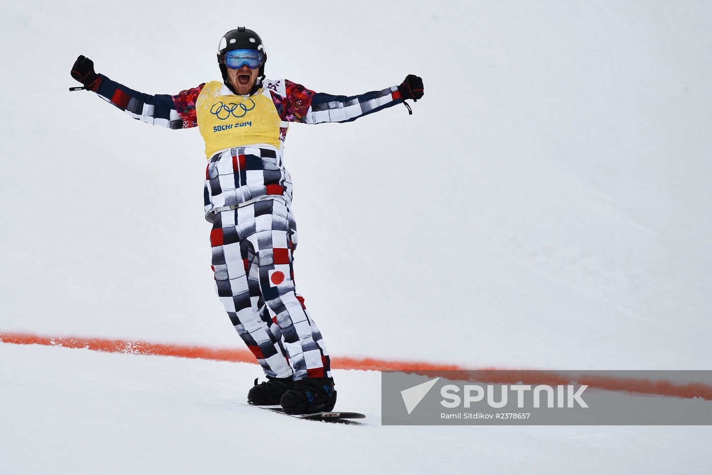 2014 Winter Olympics. Snowboarding. Men. Snowboard cross