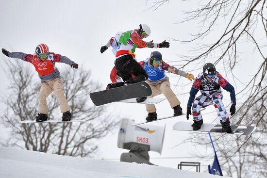 2014 Winter Olympics. Snowboarding. Men. Snowboard cross