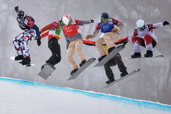 2014 Winter Olympics. Snowboarding. Men. Snowboard cross